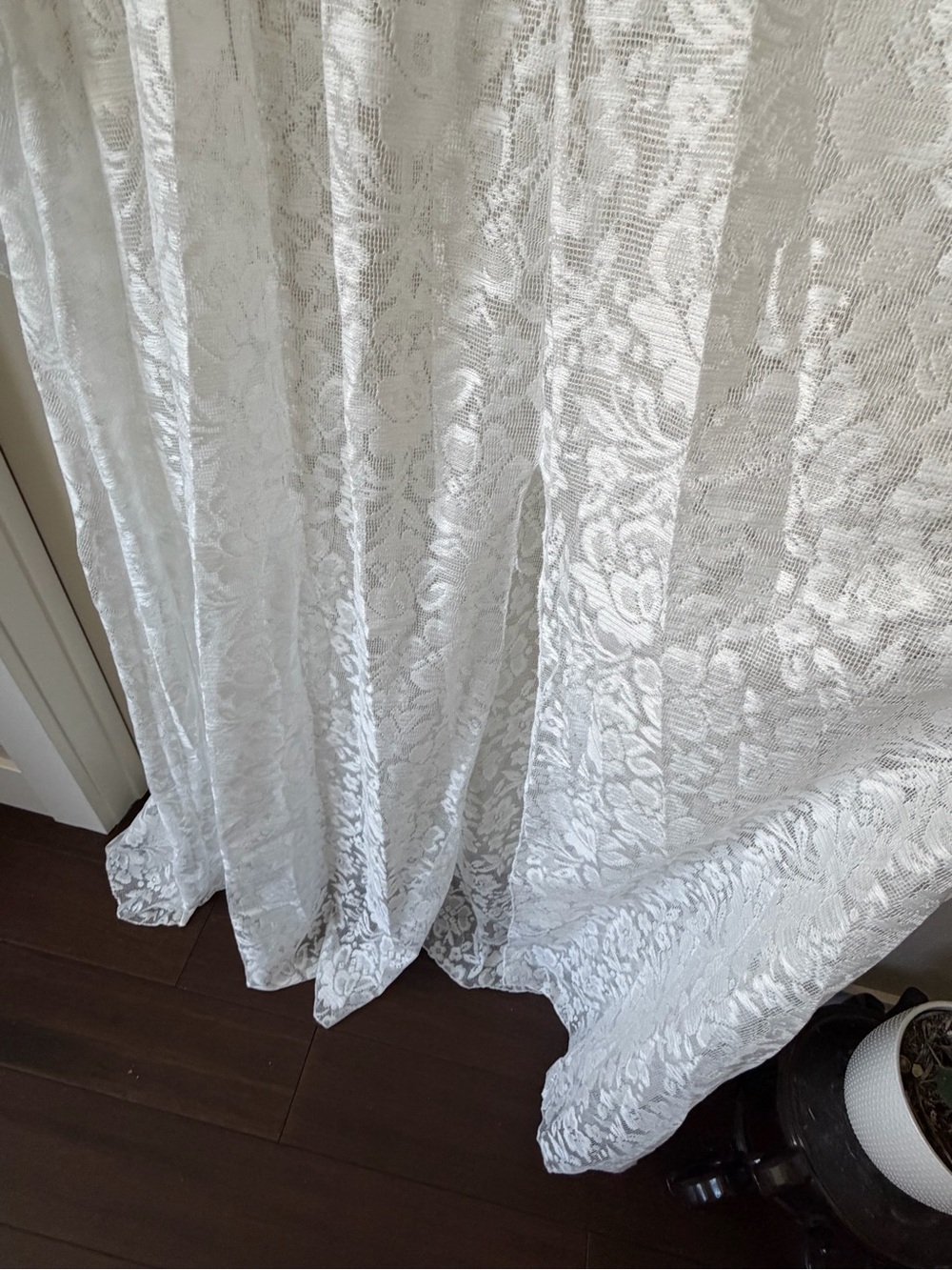 White Lace Long Sleeve Maxi Dress - Picture 6 of 6